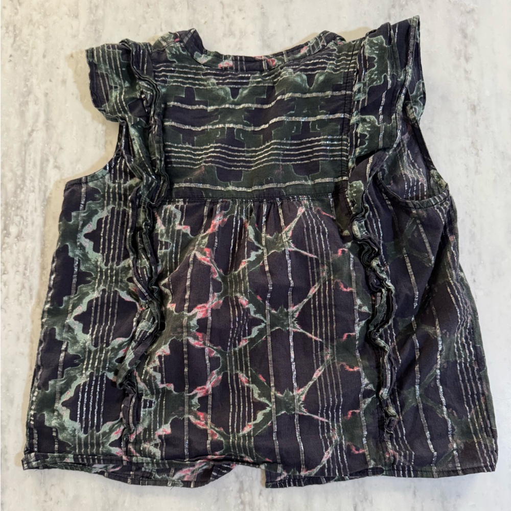 Pilcro Patterned Blouse With Flutter Sleeves - image 2